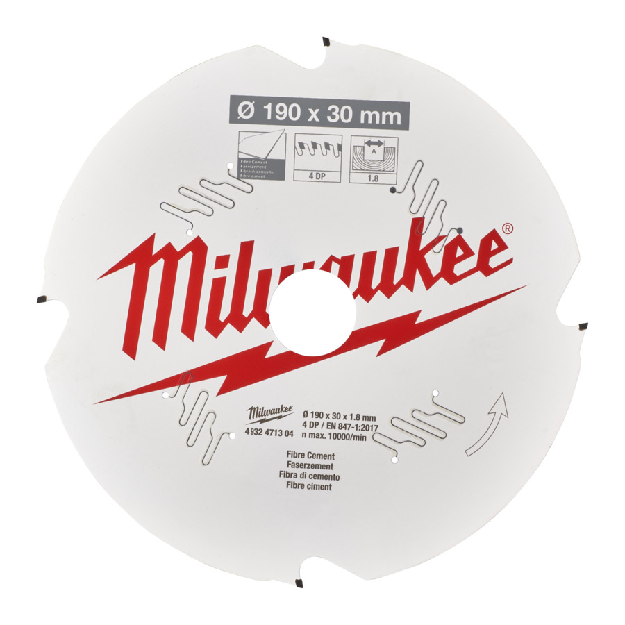 Milwaukee-Kreissägeblatt - Faserzement 190/30 mm Z4